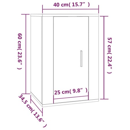 Set di Mobili Porta TV 2 pz Bianco in Legno Multistrato