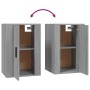 Set Mobili Porta TV 2 pz Grigio Sonoma in Legno Multistrato