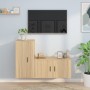 Set di Mobili Porta TV 2 pz Rovere Sonoma in Legno Multistrato