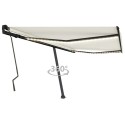 Tenda da Sole Retrattile Manuale con LED 400x300 cm Crema