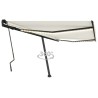 Tenda da Sole Retrattile Manuale con LED 400x300 cm Crema