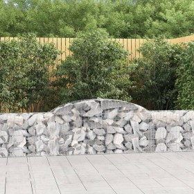 Cesti Gabbioni ad Arco 4 pz 300x30x60/80 cm Ferro Zincato