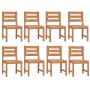 Set da Pranzo per Giardino 9 pz in Legno Massello di Teak