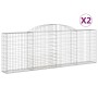 Cesti Gabbioni ad Arco 2 pz 300x30x100/120 cm Ferro Zincato