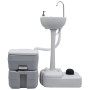 Set Toilette Portatile Campeggio Supporto Lavamani Tanica Acqua