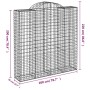 Cesti Gabbioni ad Arco 3 pz 200x50x200/220 cm Ferro Zincato