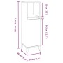 Set di Mobili da Bagno 3 pz Grigio Cemento in Legno Multistrato