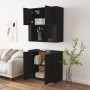 Credenza Nera in Legno Multistrato