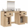 Toeletta con Specchio Rovere Sonoma 130x50x132,5 cm