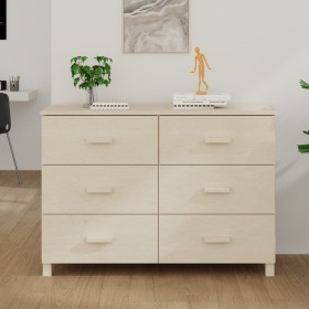 Credenza HAMAR Miele 113x40x80 cm in Legno Massello di Pino