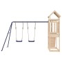 Set da Gioco da Esterno in Legno Massello di Pino