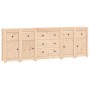 Credenza 230x35x80 cm in Legno Massello di Pino