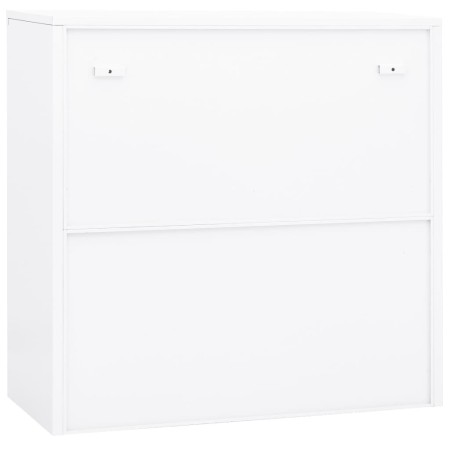 Armadio per Ufficio Bianco 90x40x90 cm in Acciaio