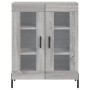 Credenza Grigio Sonoma 69,5x34x180 cm in Legno Multistrato