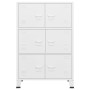 Armadio Classificatore Industriale Bianco 75x40x115 cm Metallo