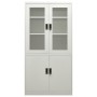 Armadio per Ufficio Grigio Chiaro 90x40x180 cm in Acciaio