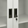 Armadio per Ufficio Grigio Chiaro 90x40x180 cm in Acciaio