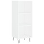 Credenza 34,5x32,5x180 cm in Legno Multistrato Bianco Lucido