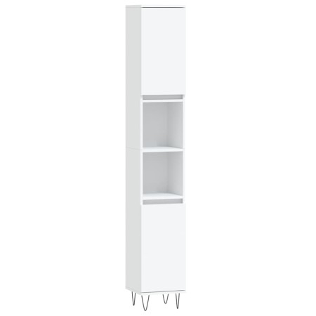 Set Mobili da Bagno 3 pz Bianco in Legno Multistrato