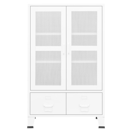 Armadio Classificatore Industriale Bianco 70x40x115 cm Metallo