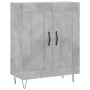 Credenza Grigio Cemento 69,5x34x180 cm in Legno Multistrato