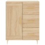 Credenza Rovere Sonoma 69,5x34x180 cm in Legno Multistrato