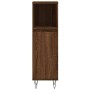 Set Mobili da Bagno 3 pz Rovere Marrone in Legno Multistrato