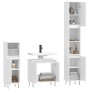 Set Mobili da Bagno 3 pz Bianco in Legno Multistrato