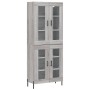 Credenza Grigio Sonoma 69,5x34x180 cm in Legno Multistrato