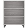 Credenza Grigio Sonoma 69,5x34x180 cm in Legno Multistrato