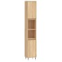 Set Mobili da Bagno 3 pz Rovere Sonoma in Legno Multistrato