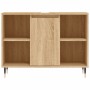 Set Mobili da Bagno 3 pz Rovere Sonoma in Legno Multistrato