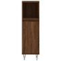 Set Mobili da Bagno 3 pz Rovere Marrone in Legno Multistrato