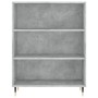 Credenza Grigio Sonoma 69,5x32,5x180 cm Legno Multistrato