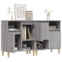 Credenze 2pz Grigio Sonoma 60x35x70 cm in Legno Multistrato