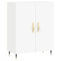 Credenza Bianca 69,5x34x180 cm in Legno Multistrato