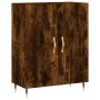 Credenza Rovere Fumo 69,5x34x180 cm in Legno Multistrato