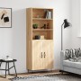 Credenza Rovere Sonoma 69,5x34x180 cm in Legno Multistrato