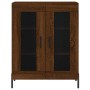 Credenza Rovere Marrone 69,5x34x180 cm in Legno Multistrato