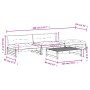 Set Divani da Giardino 4pz con Cuscini in Legno Massello Bianco