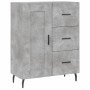 Credenza Grigio Cemento 69,5x34x180 cm in Legno Multistrato