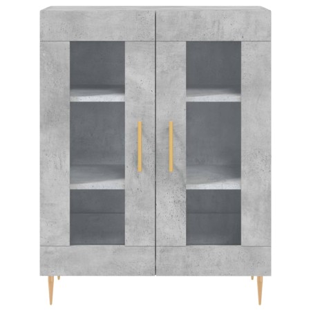 Credenza Grigio Cemento 69,5x34x180 cm in Legno Multistrato