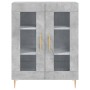 Credenza Grigio Cemento 69,5x34x180 cm in Legno Multistrato