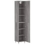 Credenza Grigio Sonoma 34,5x34x180 cm in Legno Multistrato
