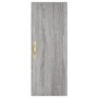 Credenza Grigio Sonoma 34,5x34x180 cm in Legno Multistrato