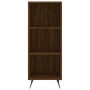 Credenza Rovere Marrone 34,5x34x180 cm in Legno Multistrato