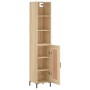 Credenza Rovere Sonoma 34,5x34x180 cm in Legno Multistrato