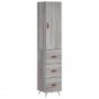 Credenza Grigio Sonoma 34,5x34x180 cm in Legno Multistrato