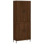 Credenza Rovere Marrone 69,5x34x180 cm in Legno Multistrato