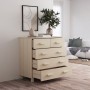 Credenza HAMAR Miele 79x40x80 cm in Legno Massello di Pino